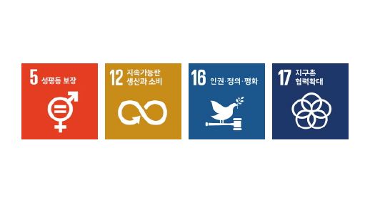 5: Gender Equality 12: Responsible Consumption and Production 16: Peace, Justice and Strong Institutions 17: Partnerships for the Goals